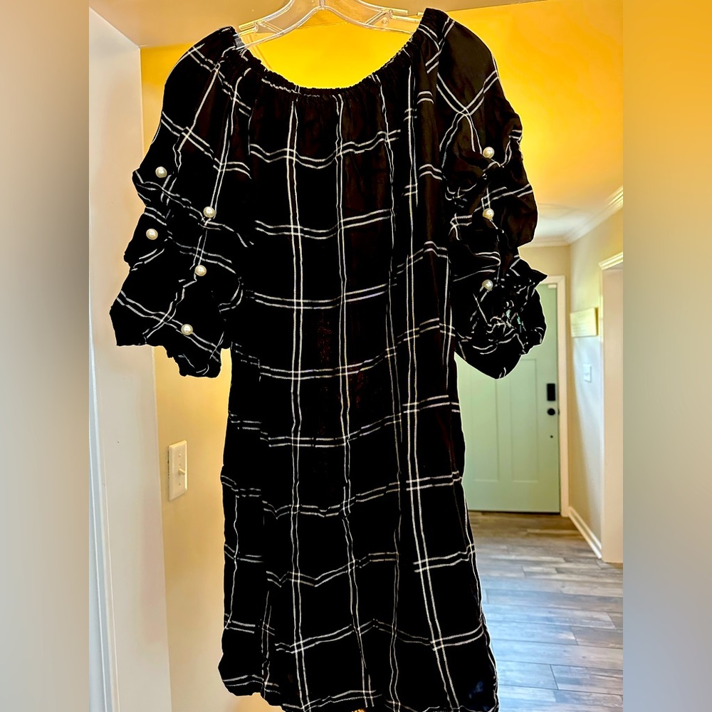 Black and silver dress